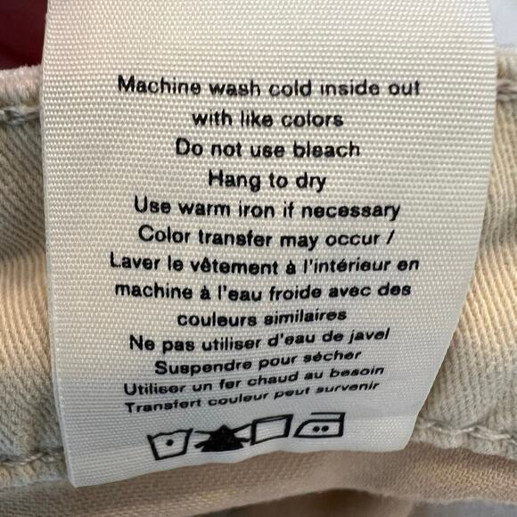 Rag & Bone White Rosa Mid Rise Boyfriend Fit Jeans Destroyed Knees size 26 waist - Picture 15 of 16